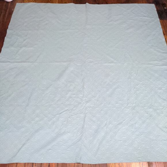 Fieldcrest Luxury Quilted Blanket Blue Size 100x92 100% Polyester Shell - Picture 7 of 9